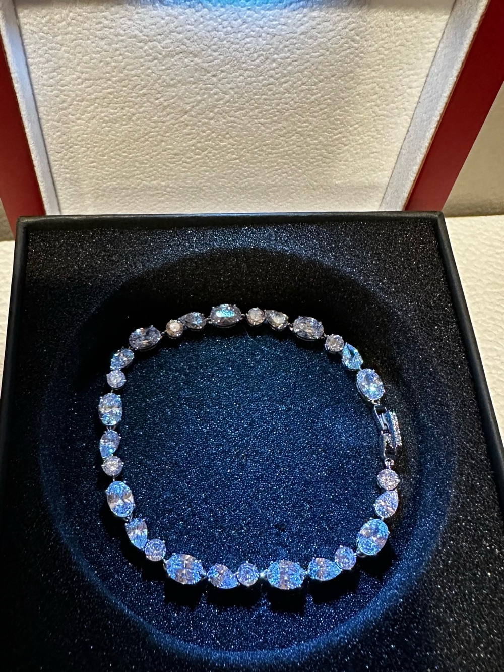 NADRI - Bridal - Stunning Mixed Cut CZ Tennis Bracelet